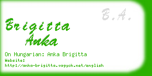 brigitta anka business card